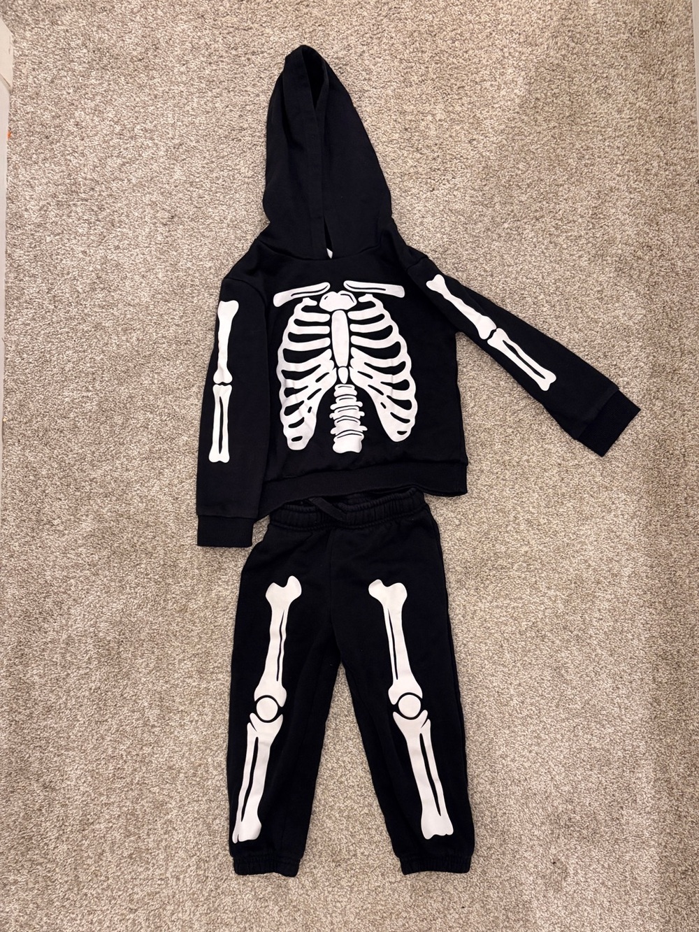 Toddler Skeleton Costume Sweatsuit Joe Fresh - Size 2/3